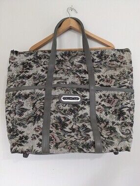 Oscar De La Renta Floral Tapestry Weekender Tote Bag P8018 Holiday Style Travel